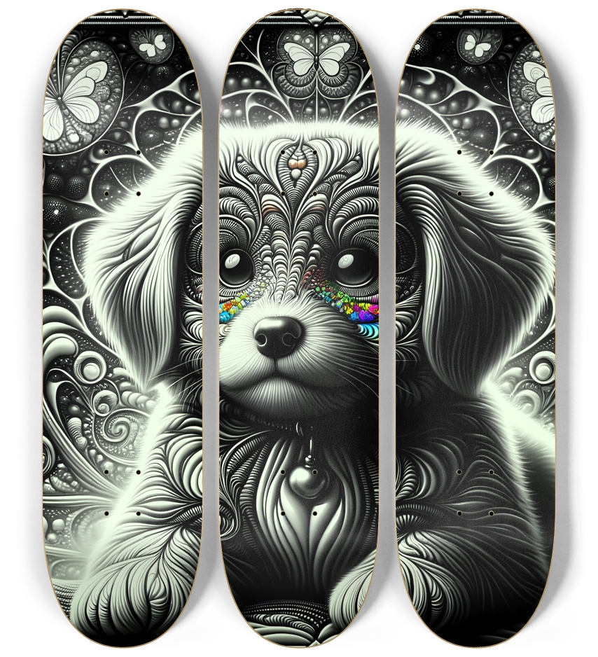 Fractal Coloring Page Dog #11