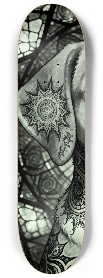 Fractal Coloring Page Dog #12 #1 8-1/4 Skateboard Deck