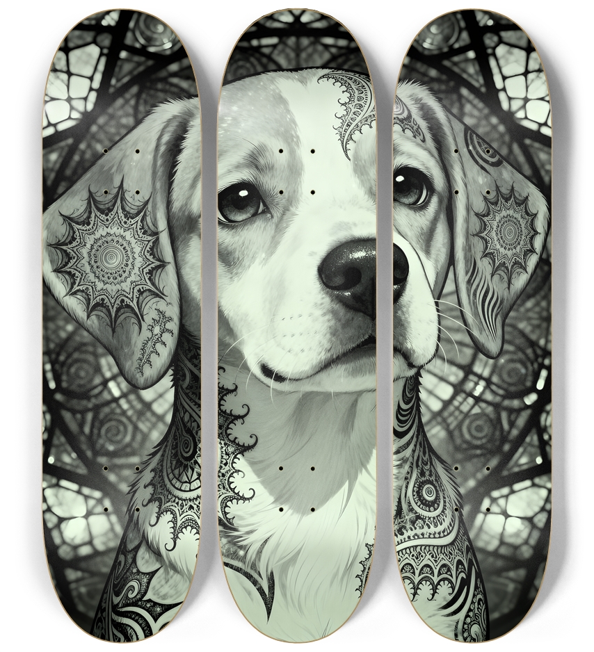 Fractal Coloring Page Dog #12