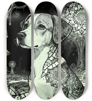 Fractal Coloring Page Dog #27