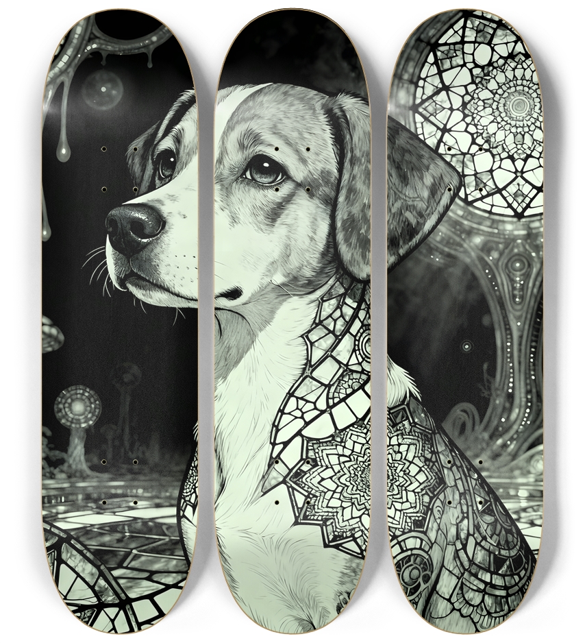 Fractal Coloring Page Dog #27