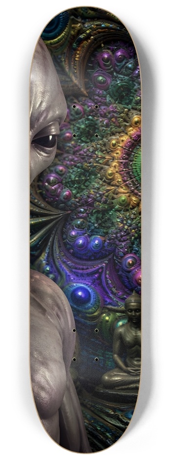 Fractal Gray Skin #24 #3 8-1/4 Skateboard Deck