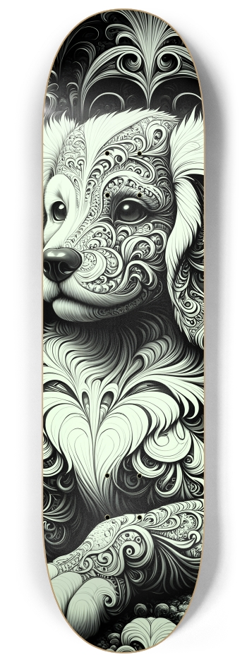 Fractal Coloring Page Dog #8 #2