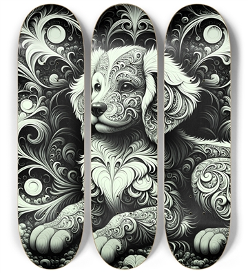 Fractal Coloring Page Dog #8