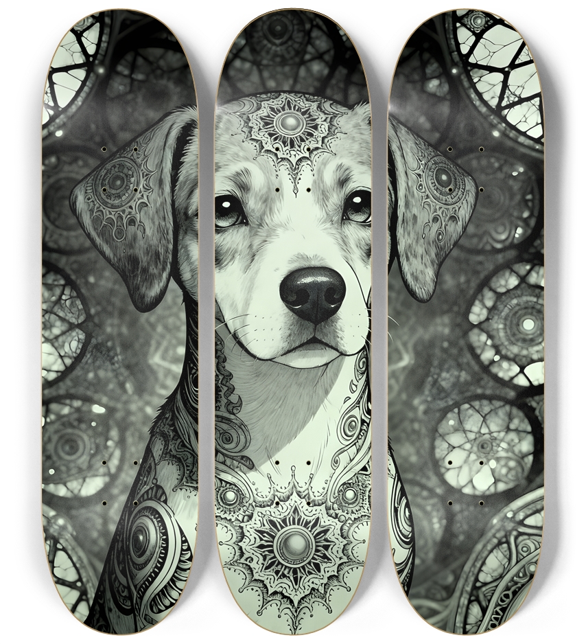 Fractal Coloring Page Dog #24