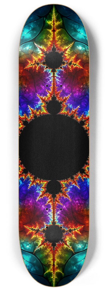 Rainbow Fractal #10 #2 8-1/4 Skateboard Deck
