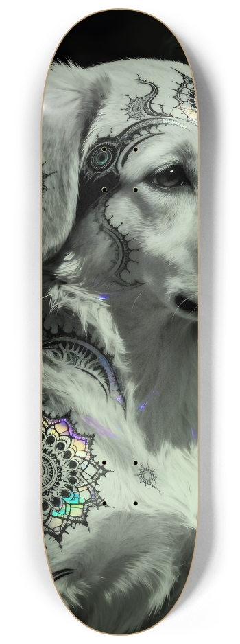 Fractal Coloring Page Dog #13 #2 8-1/4 Skateboard Deck