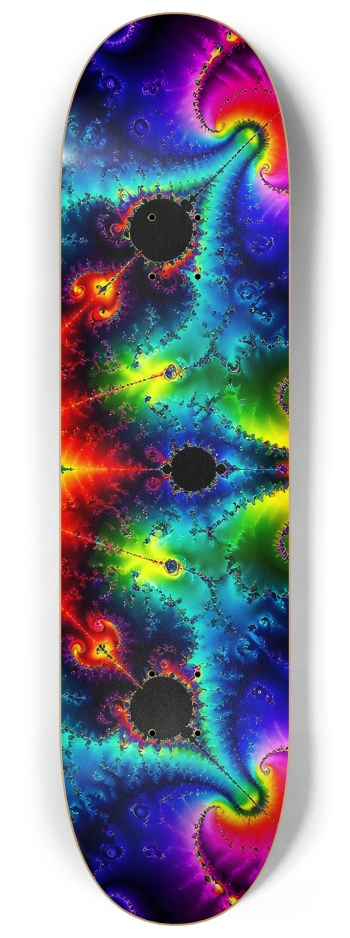 Rainbow Fractal #3 #3 8-1/4 Skateboard Deck