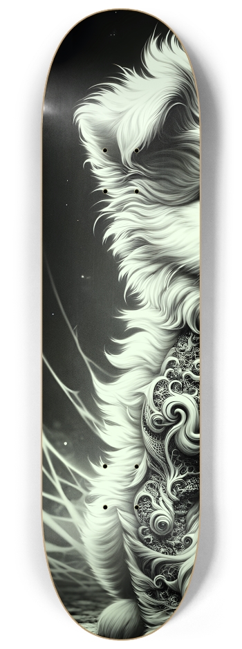 Fractal Coloring Page Dog #3 #2 8-1/4 Skateboard Deck