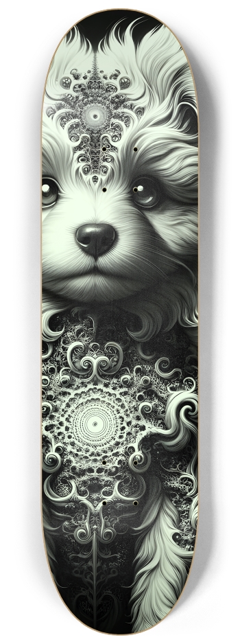 Fractal Coloring Page Dog #3 #3 8-1/4 Skateboard Deck