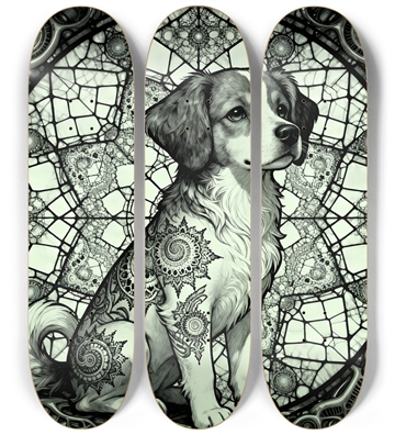 Fractal Coloring Page Dog #20