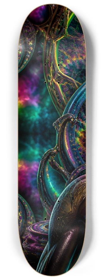 Fractal Gray Skin #19 #1 8-1/4 Skateboard Deck