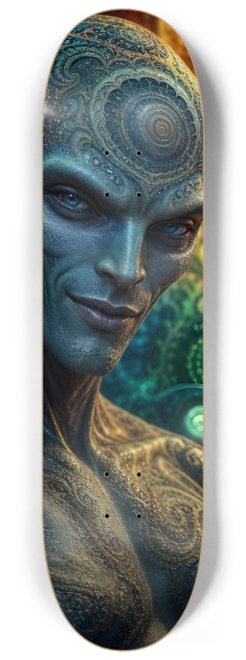 Fractal Gray Skin #1 #2 8-1/4 Skateboard Deck