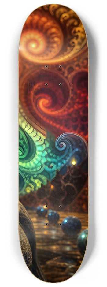 Fractal Gray Skin #1 #3 8-1/4 Skateboard Deck