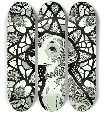 Fractal Coloring Page Dog #21