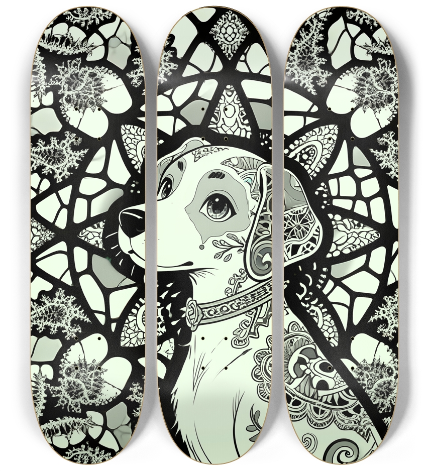Fractal Coloring Page Dog #21