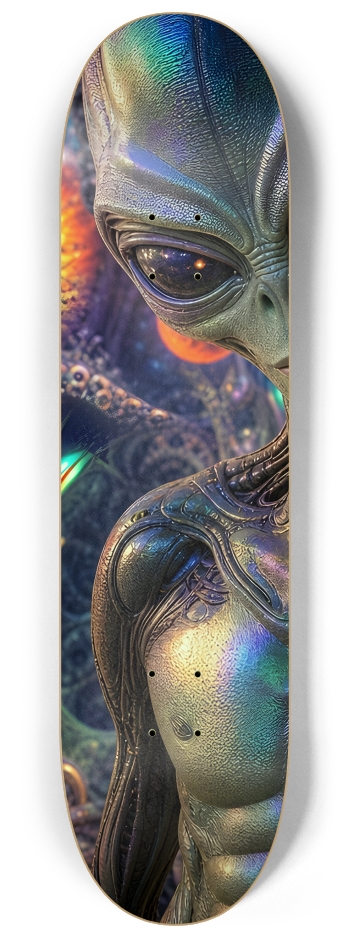 Fractal Gray Skin #4 #2 8-1/4 Skateboard Deck