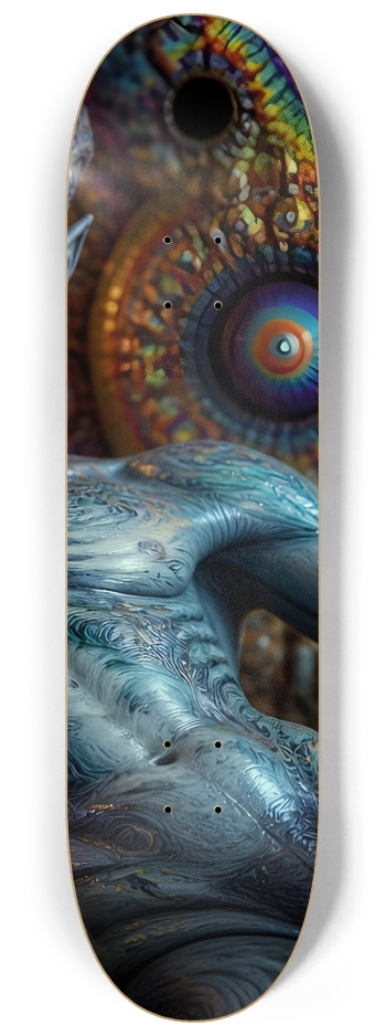 Fractal Gray Skin #18 #3 8-1/4 Skateboard Deck