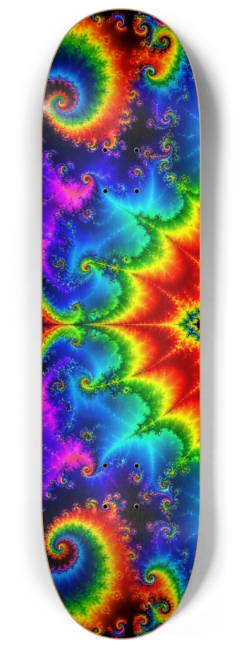 Rainbow Fractal #1 #1 8-1/4 Skateboard Deck