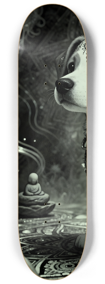 Fractal Coloring Page Dog #7 #1 8-1/4 Skateboard Deck