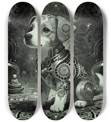 Fractal Coloring Page Dog #7