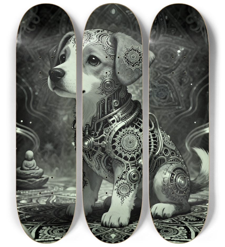 Fractal Coloring Page Dog #7