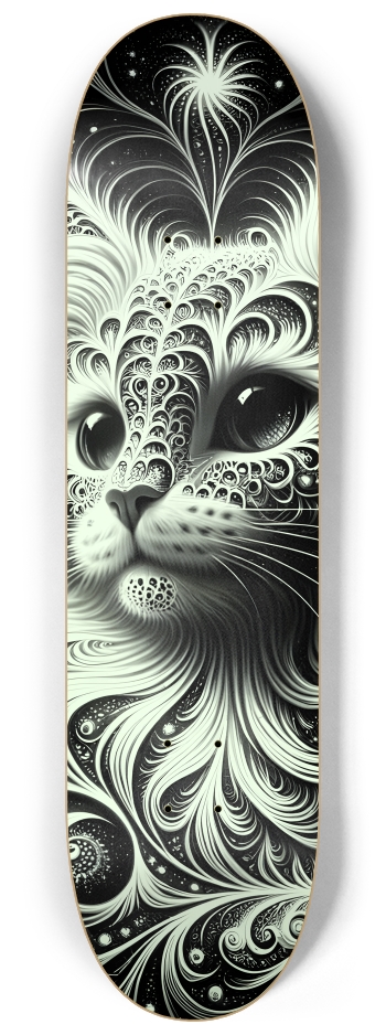 Fractal Coloring Page Cat #28 #2 8-1/4 Skateboard Deck