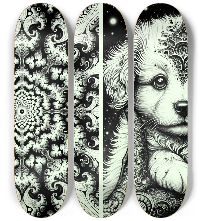 Fractal Coloring Page Dog #26