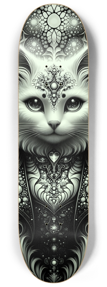 Fractal Coloring Page Cat #27 #2 8-1/4 Skateboard Deck