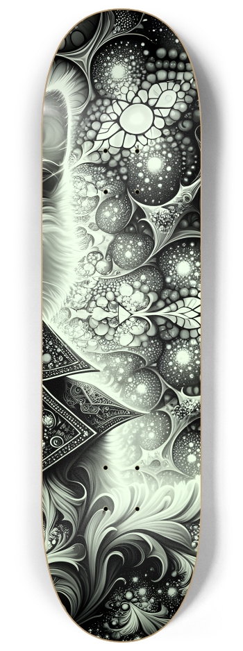 Fractal Coloring Page Cat #27 #3 8-1/4 Skateboard Deck