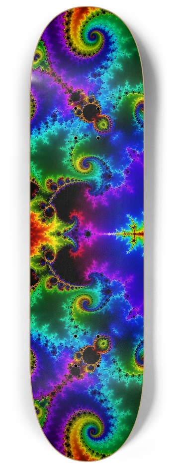 Rainbow Fractal #7 #1 8-1/4 Skateboard Deck