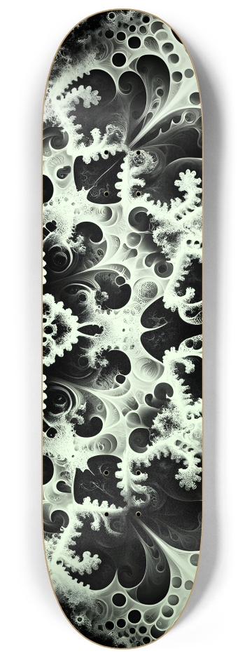 B&W Fractal #15 #3 8-1/4 Skateboard Deck