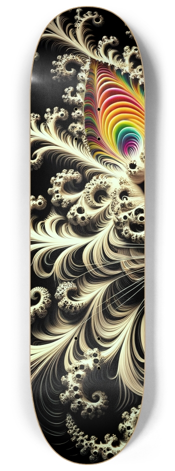 Fractal Coloring Page Cat #24 #1 8-1/4 Skateboard Deck