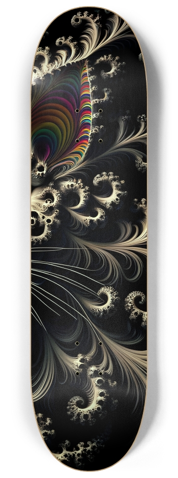 Fractal Coloring Page Cat #24 #3 8-1/4 Skateboard Deck