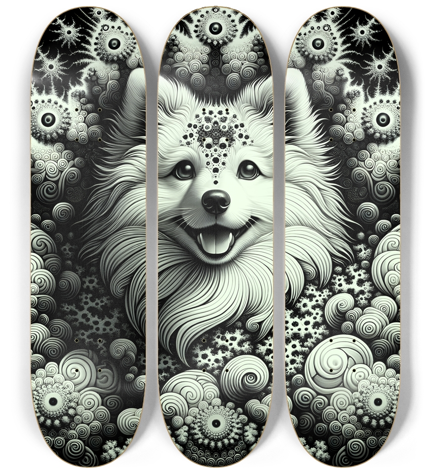 Fractal Coloring Page Dog #16