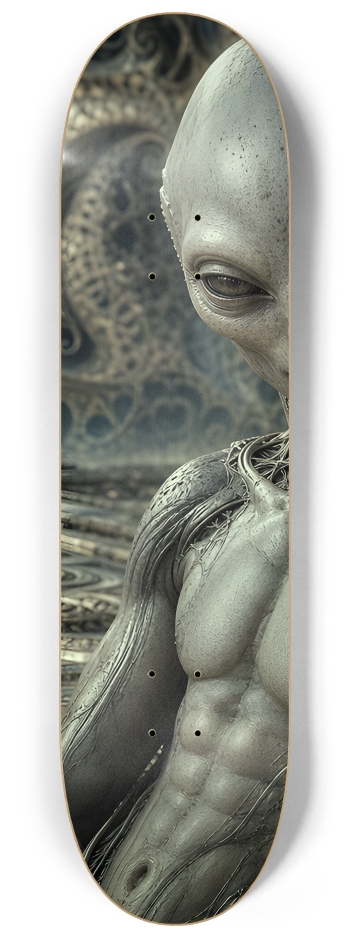 Fractal Gray Skin #20 #2 8-1/4 Skateboard Deck