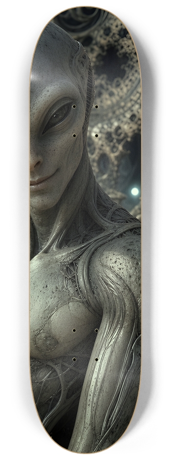 Fractal Gray Skin #20 #3 8-1/4 Skateboard Deck