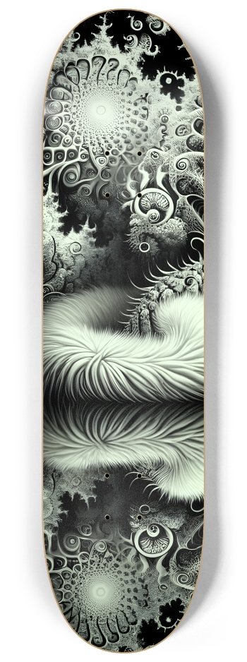 Fractal Coloring Page Cat #25 #1 8-1/4 Skateboard Deck