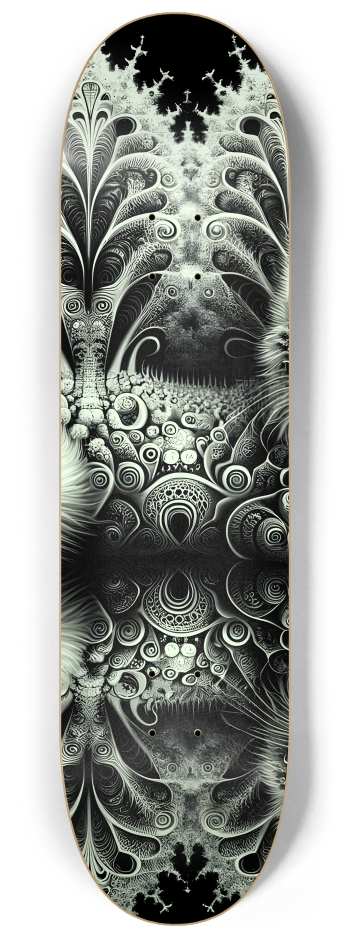 Fractal Coloring Page Cat #25 #2 8-1/4 Skateboard Deck