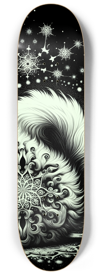 Fractal Coloring Page Dog #1 #3 8-1/4 Skateboard Deck