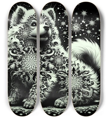 Fractal Coloring Page Dog #1