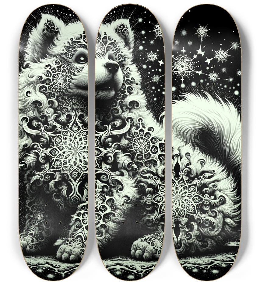 Fractal Coloring Page Dog #1 3 Deck Wall Series