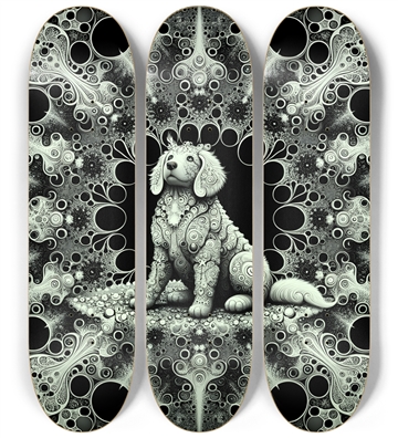 Fractal Coloring Page Dog #2