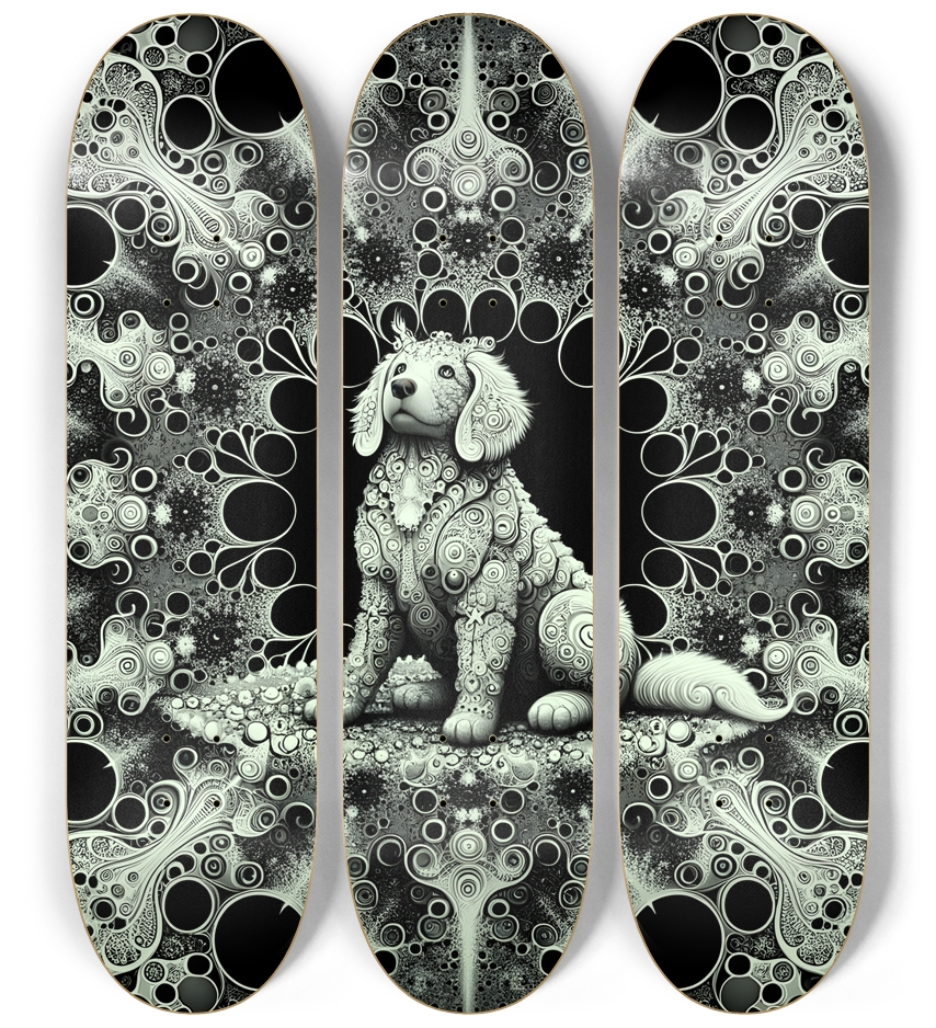 Fractal Coloring Page Dog #2