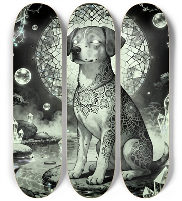 Fractal Coloring Page Dog #5