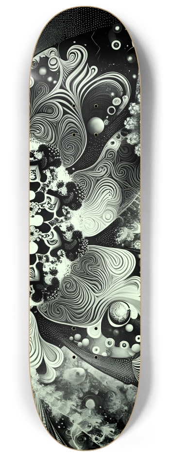 B&W Fractal #10 #2 8-1/4 Skateboard Deck