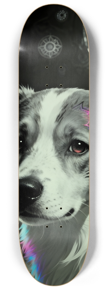 Fractal Coloring Page Dog #19 #2 8-1/4 Skateboard Deck
