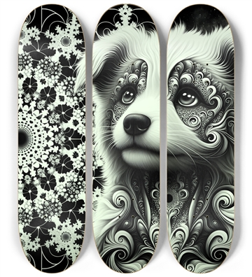 Fractal Coloring Page Dog #30