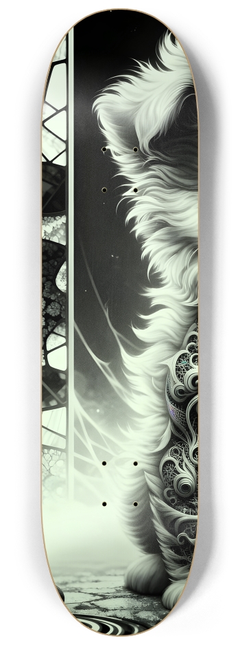 Fractal Coloring Page Dog #22 #1 8-1/4 Skateboard Deck