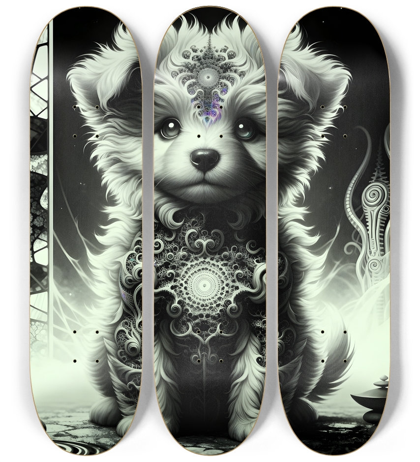 Fractal Coloring Page Dog #22